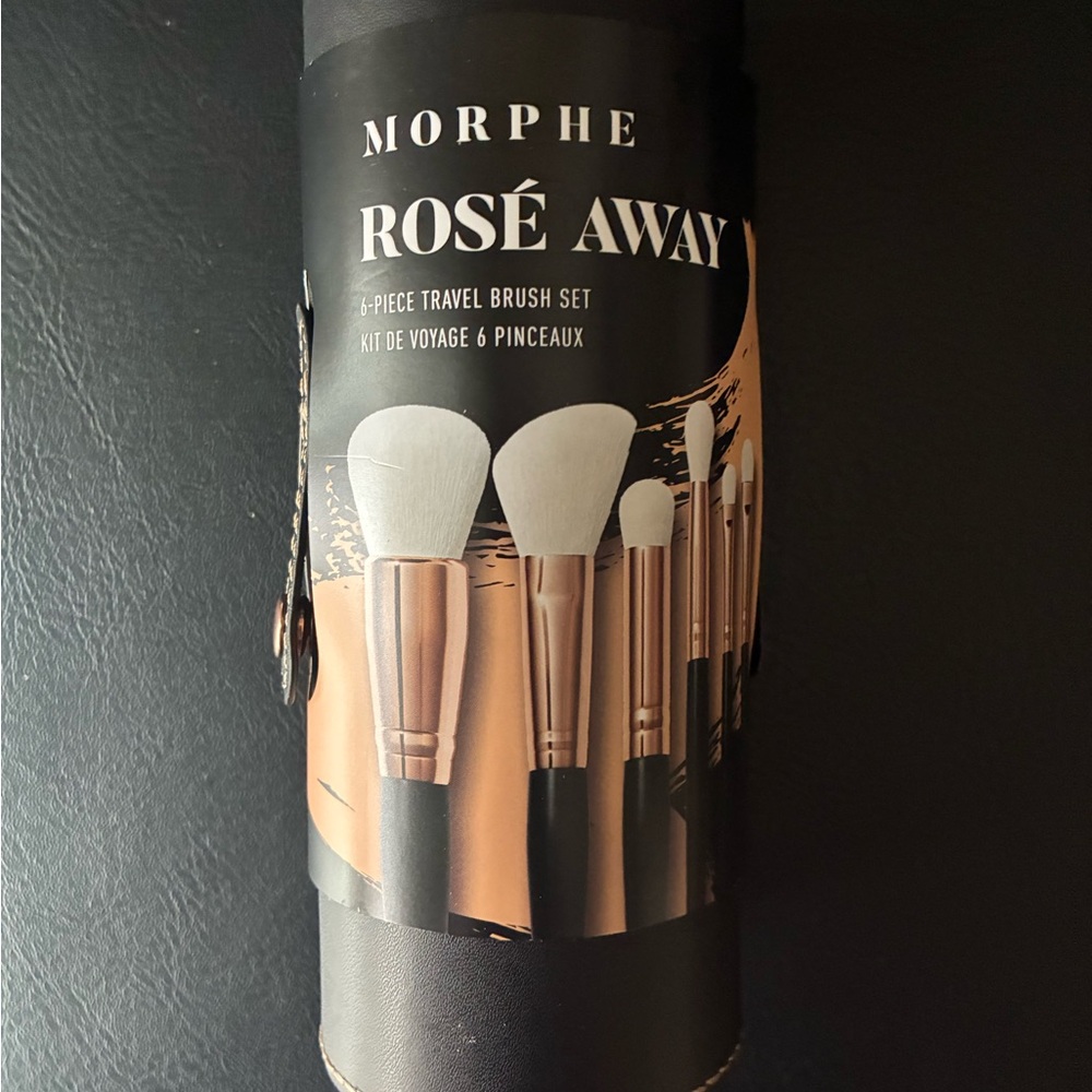 Morphe Rosé Away Travel Brush Set - White and Gold